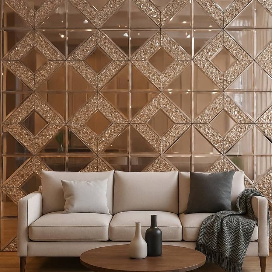 Rose Gold Metallic Tile